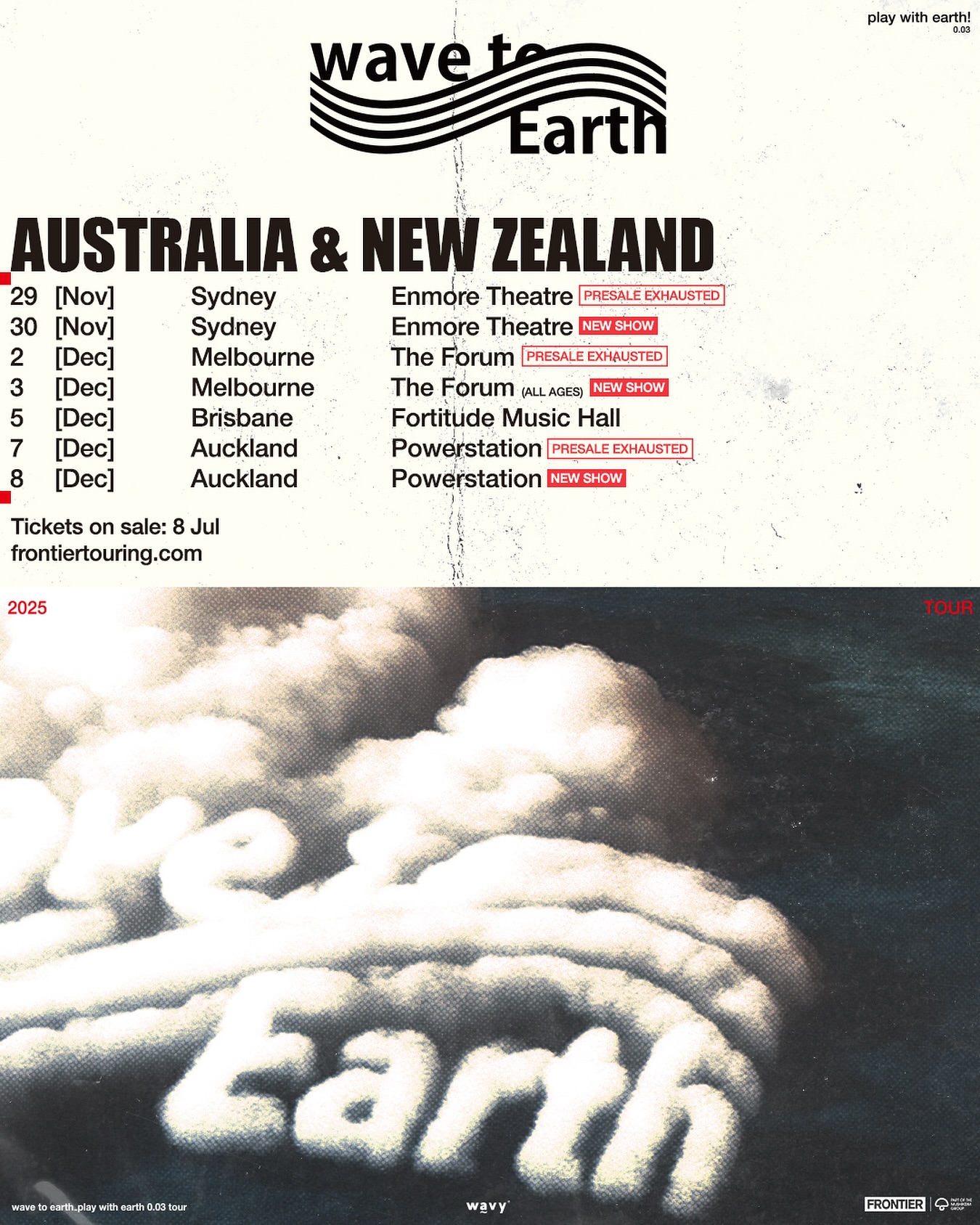 wave to earth 0.03 World Tour Poster